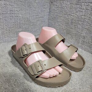 Birkenstock Arizona Essentials Eva Size 42 L11 M9 Gray Taupe Buckle Sandals